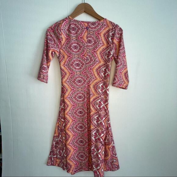Prana faux wrap 3/4 length sleeve dress - Picture 8 of 9